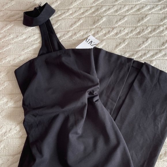 Zara Midi Dress with Choker and Draped Detail - Picture 3 of 6